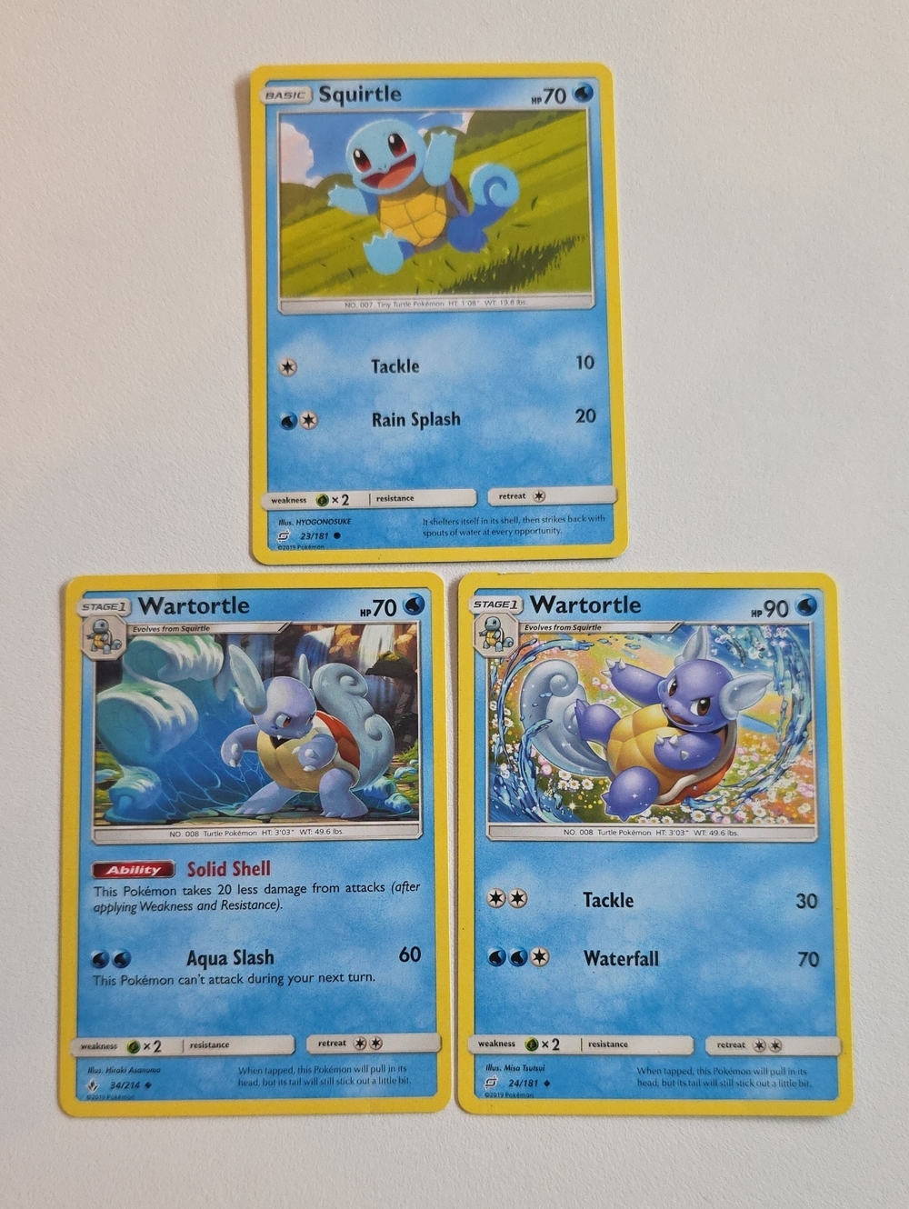 Pokemon Squirtle And Wartortle Trading Card